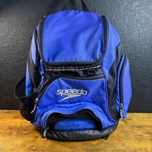 Speedo Teamster 35L Backpack Royal Blue Black Water Resistant Gym Swim Bag